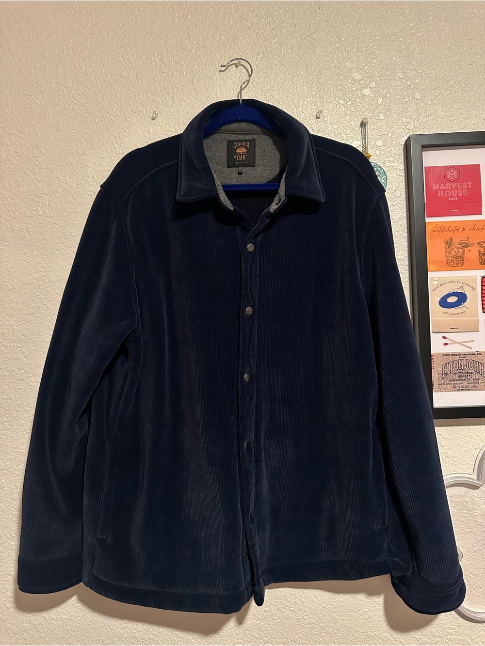Copper Oak Navy Lightweight Corduroy Shirt Jacket